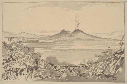 Napoli by Edward Lear, drawing, 1884-1885