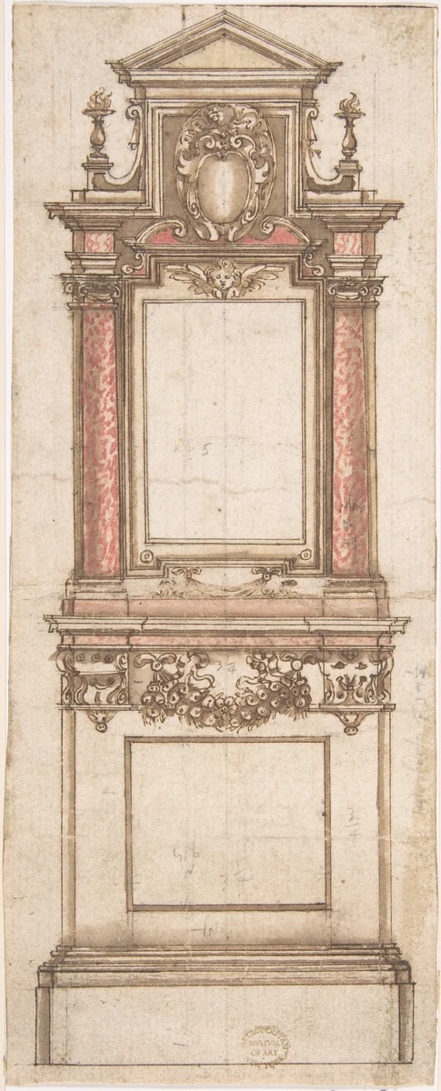 Frame by anonymous, drawing, 1500-1600