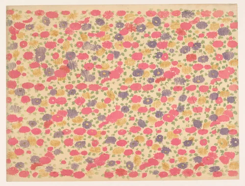 Strooipatroon van bloemen by anonymous, other, 1860-1930