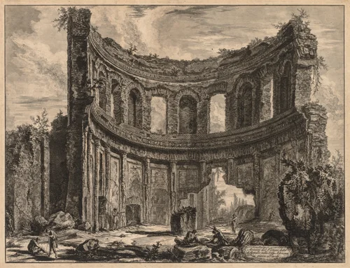 Views of Rome: Remains of the Temple of Apollo near Hadrian's Villa by Giovanni Battista Piranesi, print, 1768