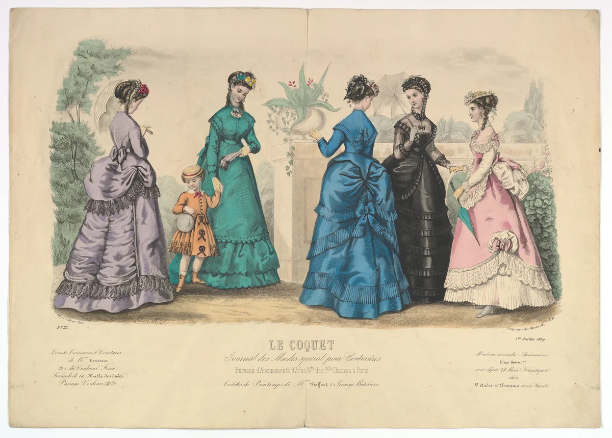 Le Coquet, No. 22, from Journal des Modes Spécial pour Couturières by Laure Noël, print, 1869