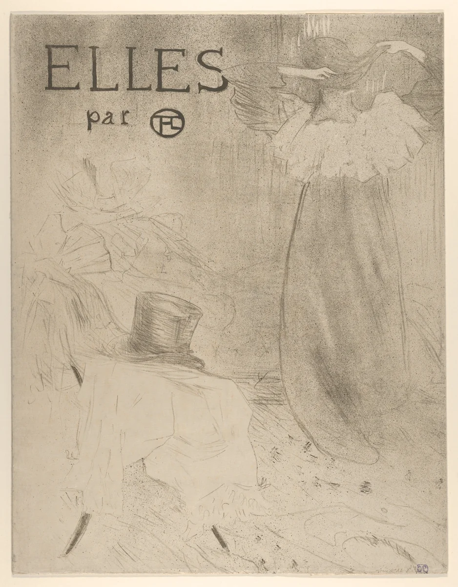 Elles (portfolio cover) by Henri de Toulouse-Lautrec, print, 1896
