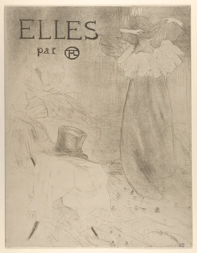 Elles (portfolio cover) by Henri de Toulouse-Lautrec, print, 1896
