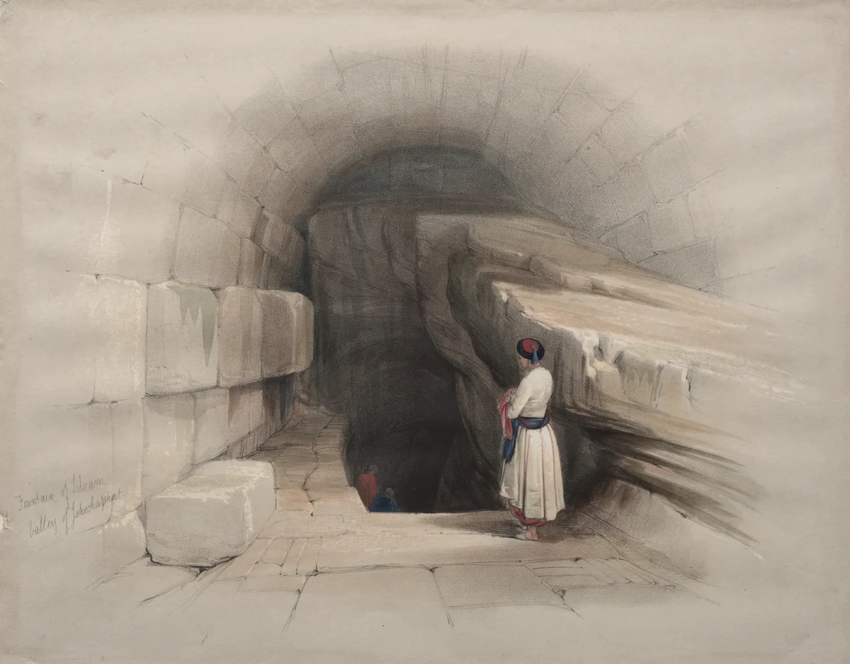 Fountain of Siloam, Valley of Jehoshaphat by David Roberts, print, 1839