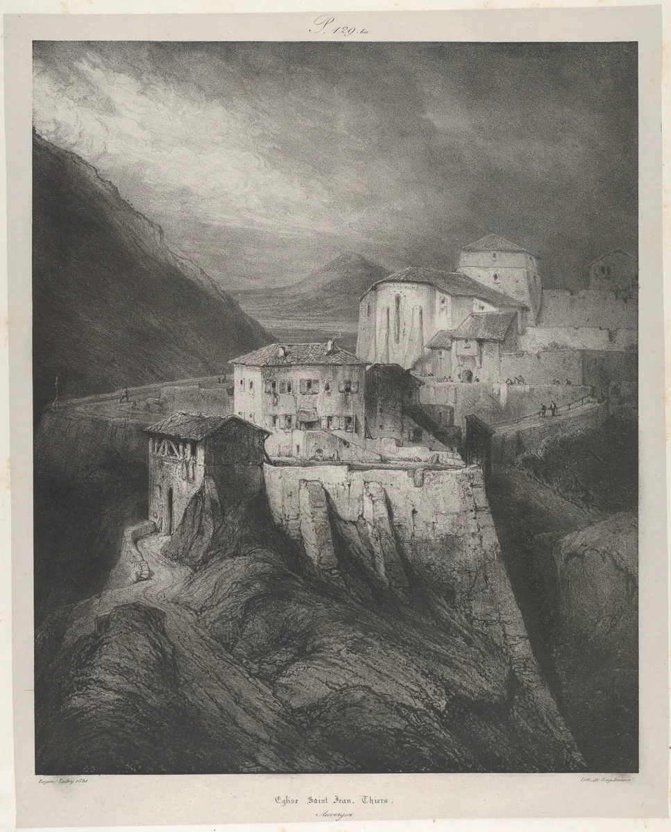 Saint-Jean Church, Thiers by Eugène Isabey, print, 1831