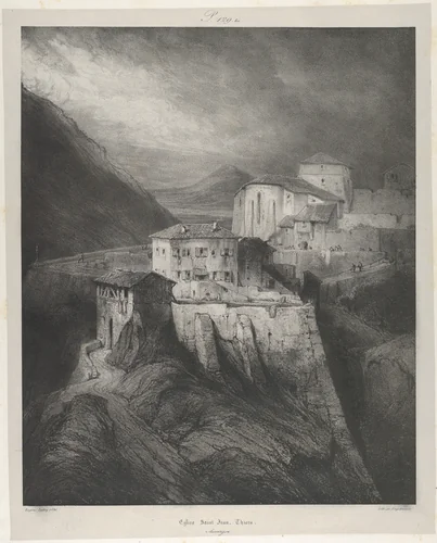 Saint-Jean Church, Thiers by Eugène Isabey, print, 1831