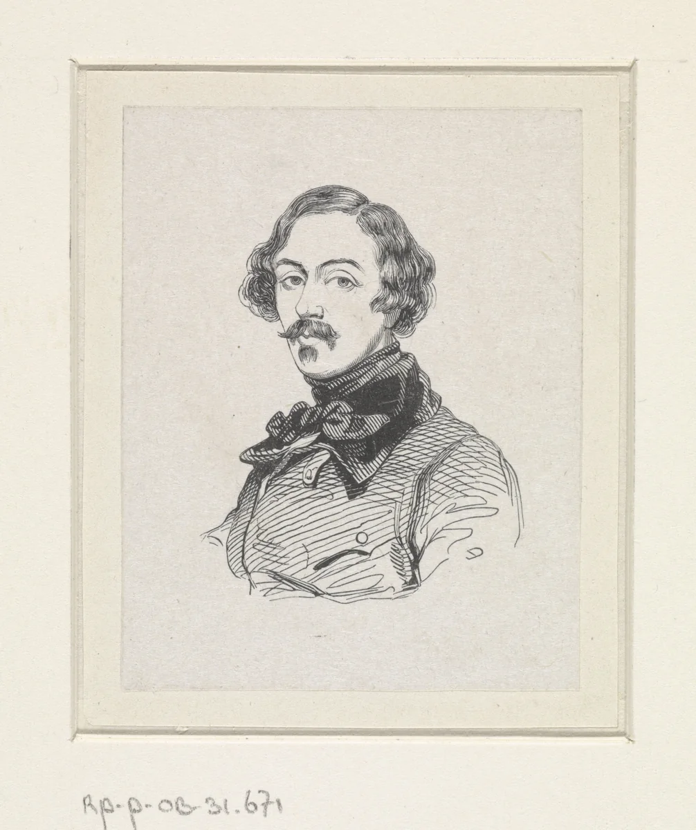 Portret van Ludovicus Antonius Carolus by Monogrammist D, print, 1842