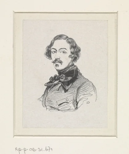Portret van Ludovicus Antonius Carolus by Monogrammist D, print, 1842