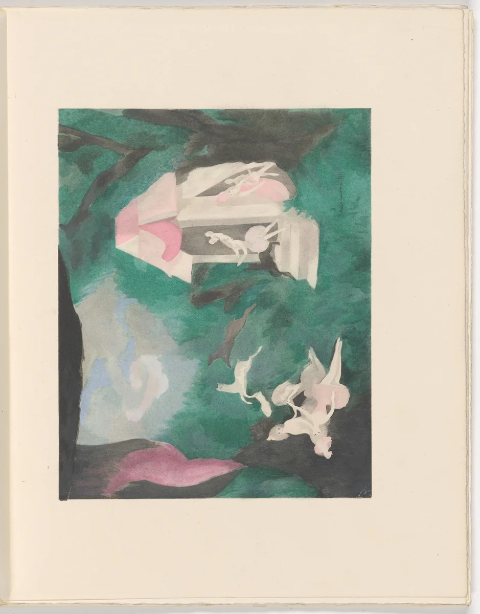 Plate (folio 21) from Les Biches, vol. I by Marie Laurencin, illustrated book, 1924