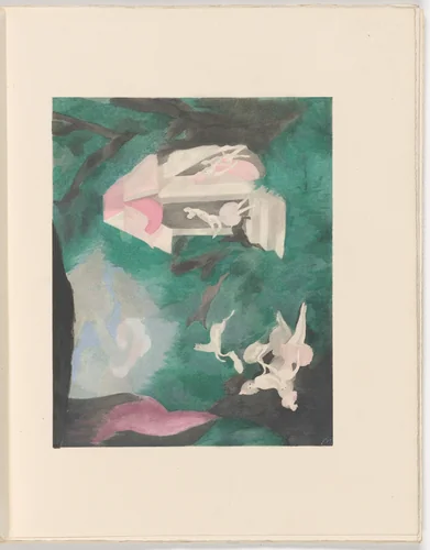 Plate (folio 21) from Les Biches, vol. I by Marie Laurencin, illustrated book, 1924