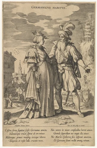 Germanicus Habitus, from Fashions of Different Nations by Pieter de Jode, print, 1580-1634