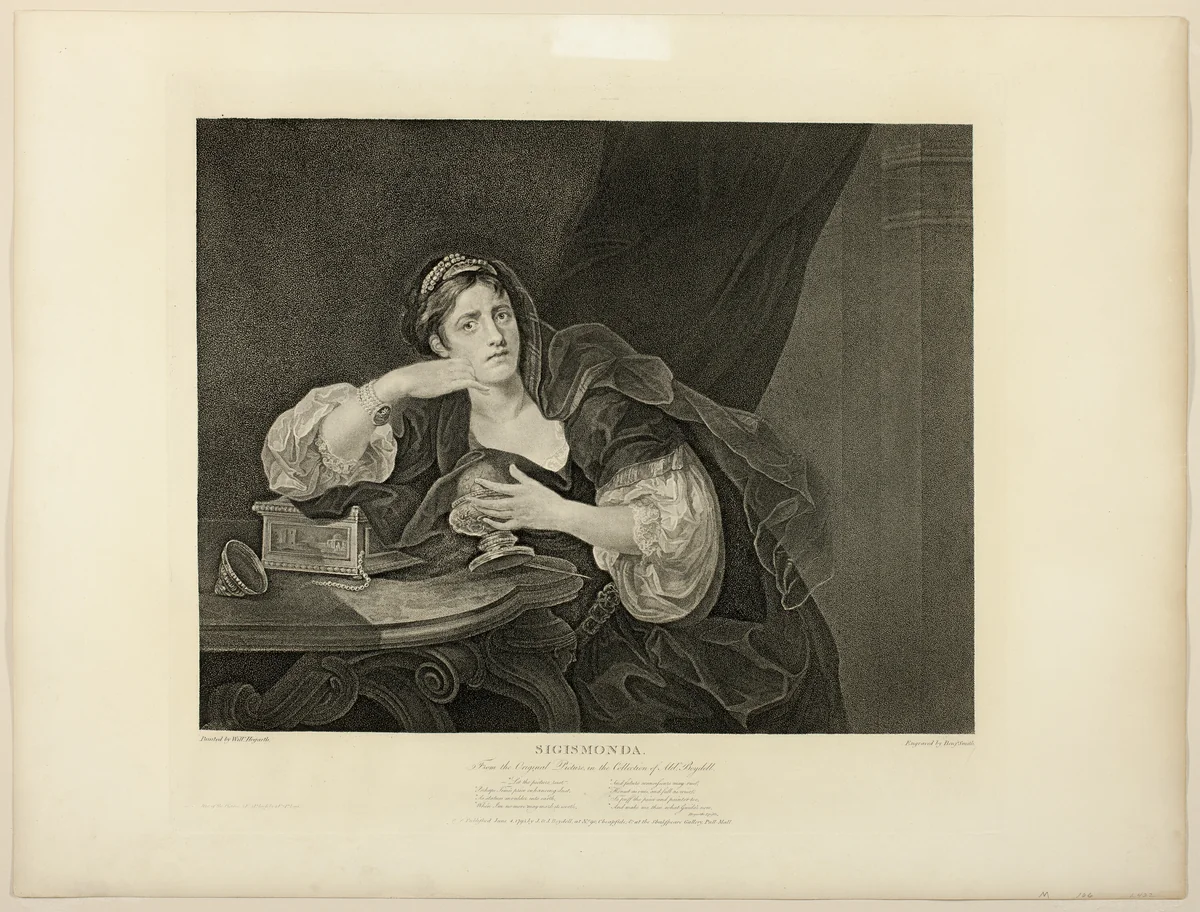 Sigismonda by William Hogarth, print, 1795
