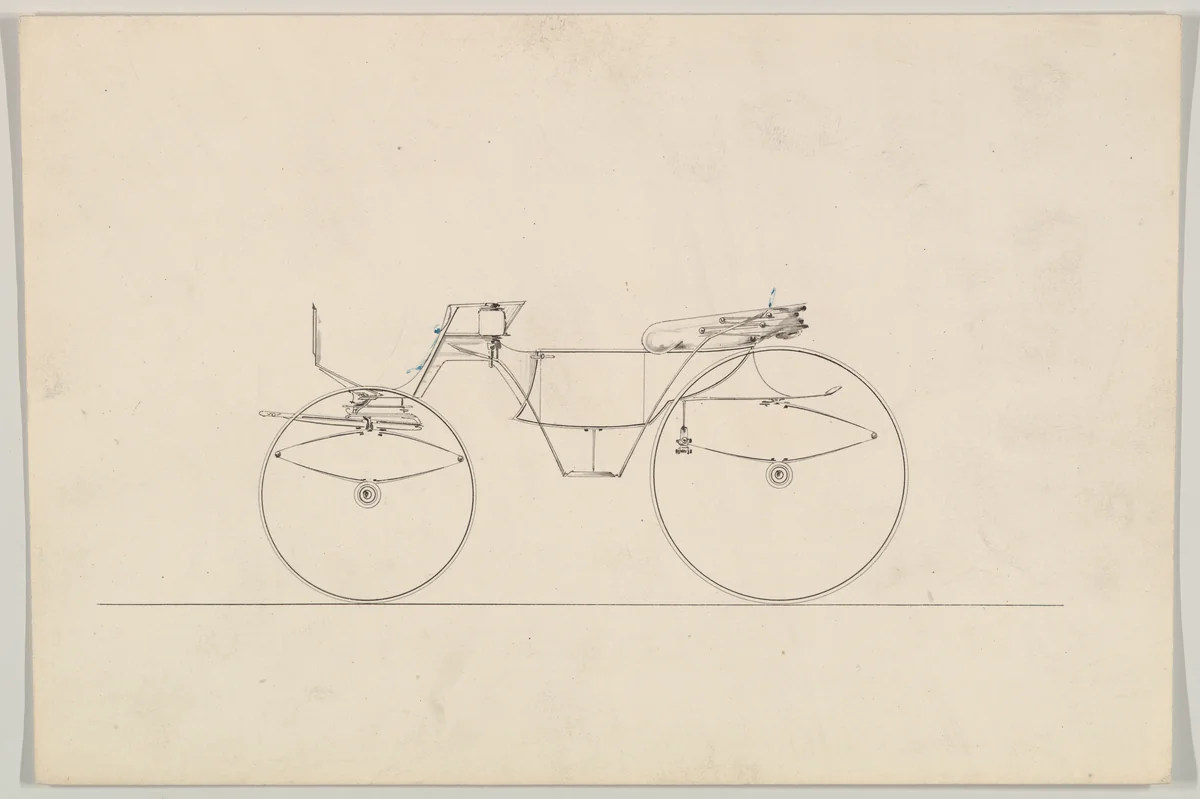 Design for Landaulet (unnumbered) by Brewster & Co., drawing, 1850-1870