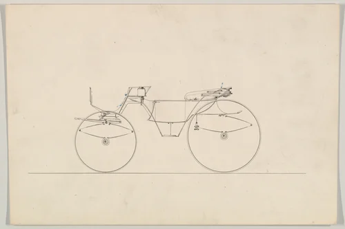 Design for Landaulet (unnumbered) by Brewster & Co., drawing, 1850-1870