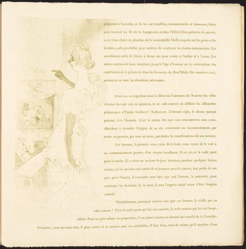 Yvette Guilbert by Henri de Toulouse-Lautrec, portfolio, 1894