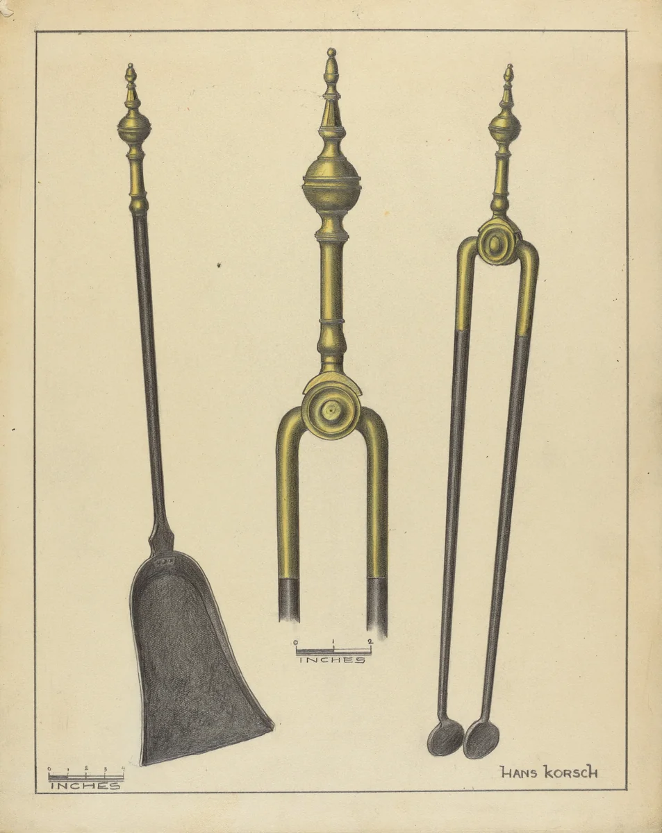 Tongs and Shovel by Hans Korsch, index of american design, 1939