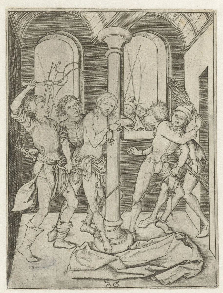 Geseling van Christus by Unknown, print, 1475-1500