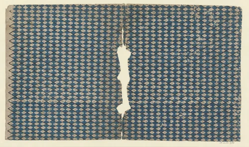 Blad met ruitenpatroon by anonymous, other, 1750-1950