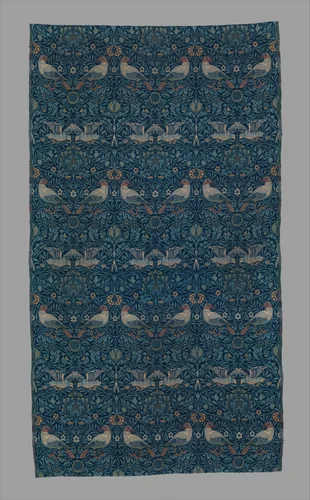 Bird by William Morris, textile, 1878