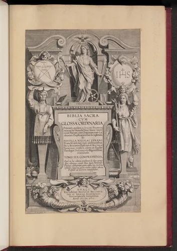 Title Page for Biblia Sacra Cvm Glossa Ordinaria by Hans Collaert the Younger, print, 1617