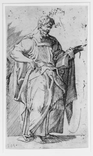 An Apostle by Angiolo Falconetto, print, 1550-1567