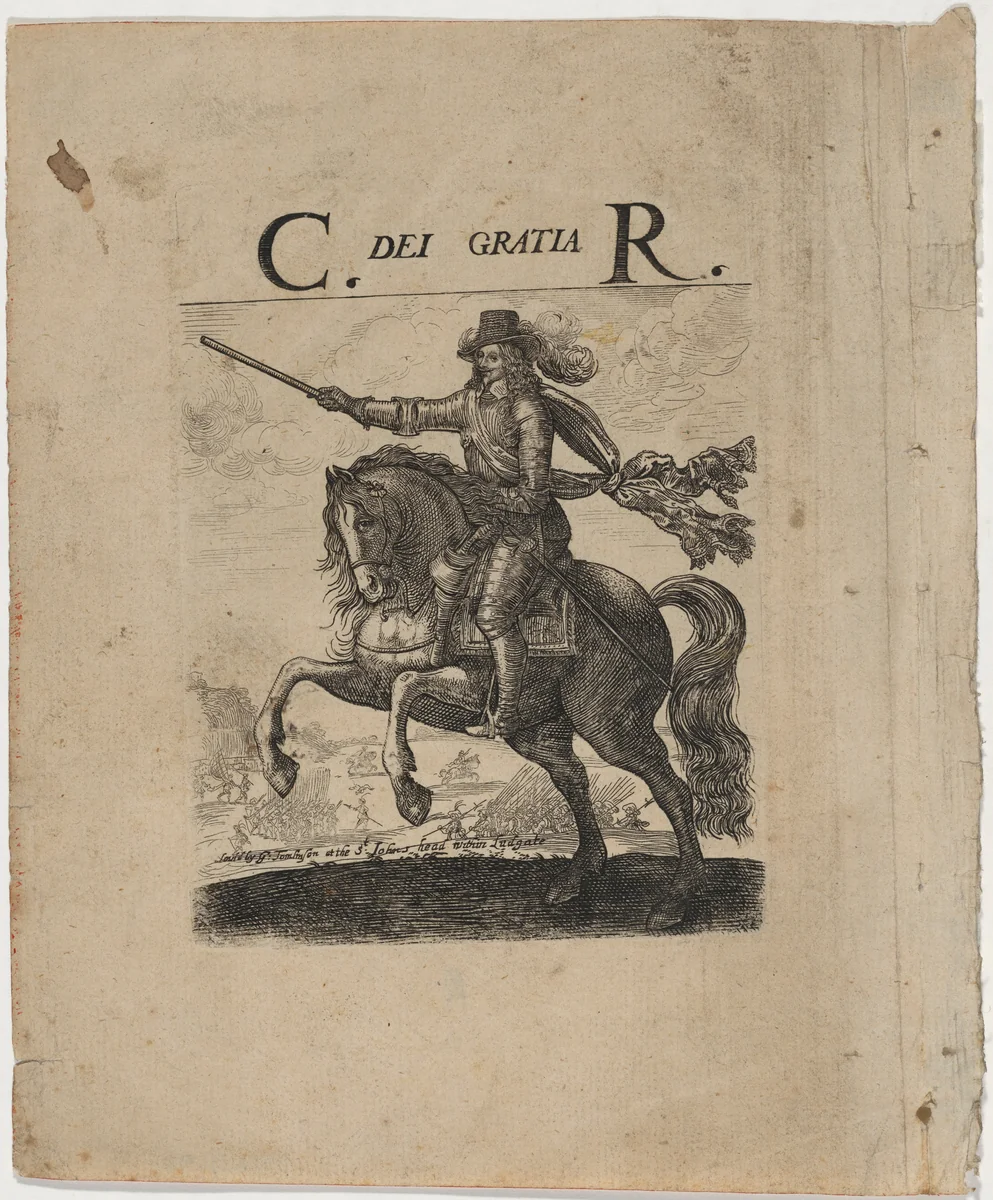 Charles I on Horseback by Unknown 19th Century, print, 1800-1899