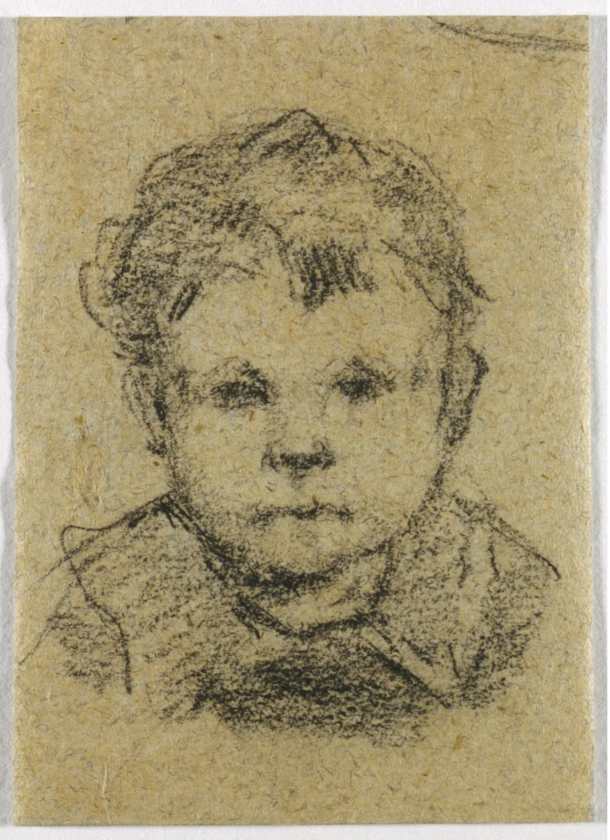Emil Gauguin as a Child, Wearing a Collared Shirt by Paul Gauguin, drawing, 1875-1876