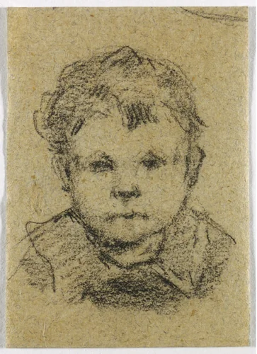 Emil Gauguin as a Child, Wearing a Collared Shirt by Paul Gauguin, drawing, 1875-1876