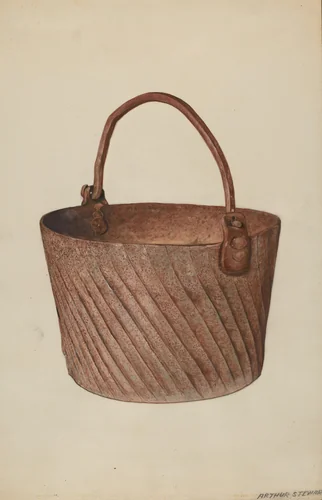 Wrought Iron Kettle by Arthur Stewart, index of american design, 1938