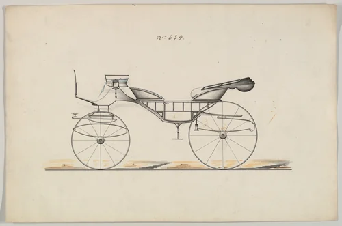 Design for Vis-à-vis, no. 634 by Brewster & Co., drawing, 1850-1870