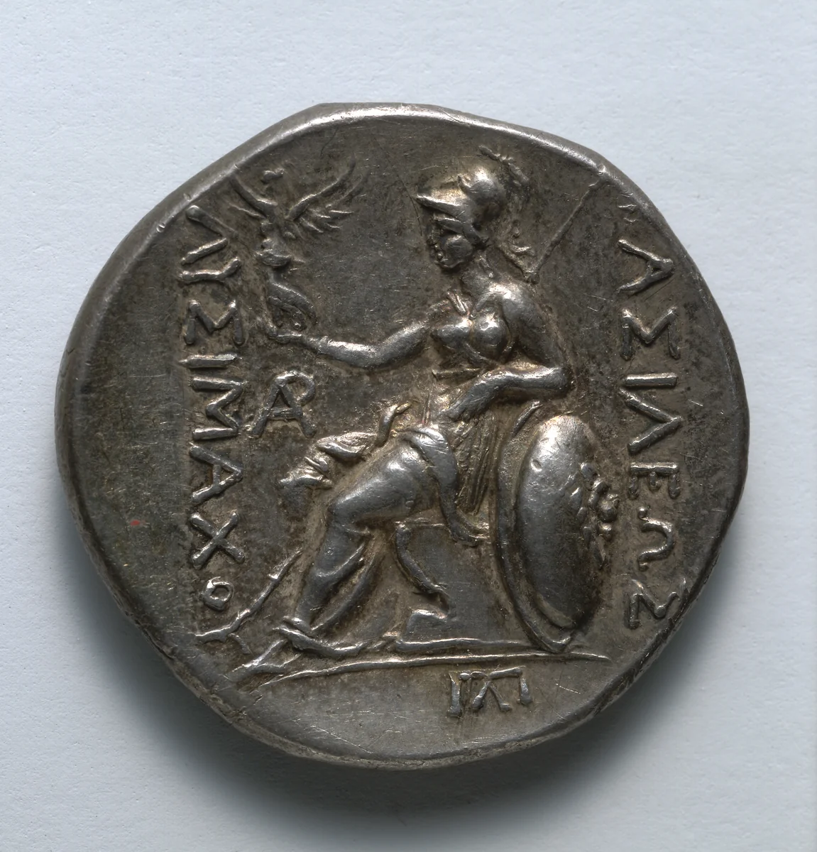 Tetradrachm: Athena (reverse) by Unknown, metalwork, -297--281