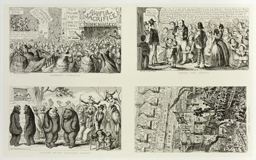 Alarming Sacrifice from George Cruikshank's Steel Etchings to The Comic Almanacks: 1835-1853 (top left) by George Cruikshank, print, 1851