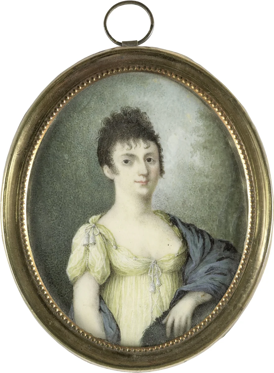 Portret van een vrouw by anonymous, painting, 1805