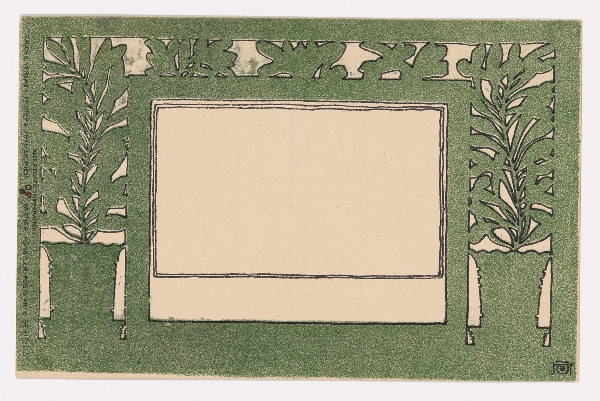 Wiener Künstler-Postkarte Serie 1/2 by Josef Hoffmann, design, 1898