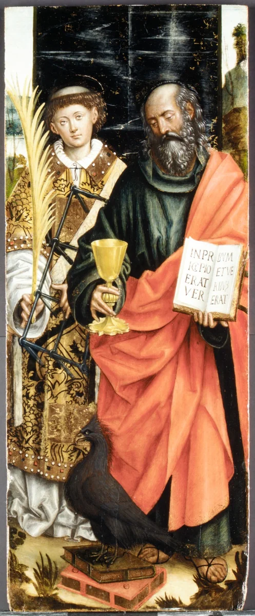 Saints John the Evangelist and Lawrence by Defendente Ferrari, painting, 1510-1531