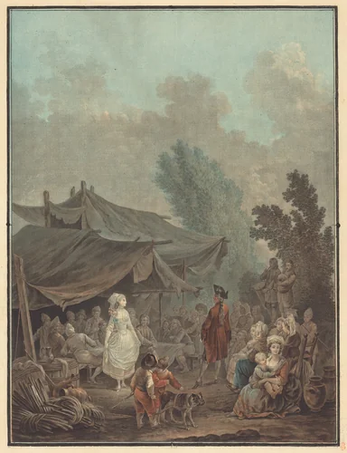 Noce de Village (Village Wedding) by Charles-Melchior Descourtis; Nicolas Antoine Taunay, print, 1785