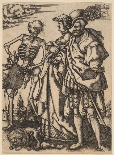 Dance of Death I by Allaert Claesz, print, 1562