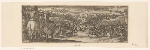 Twee legers elkaar aanvallend by Antonio Tempesta, print, 1599