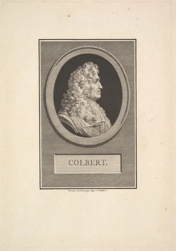 Portrait of Colbert by Augustin de Saint-Aubin, print, 1800
