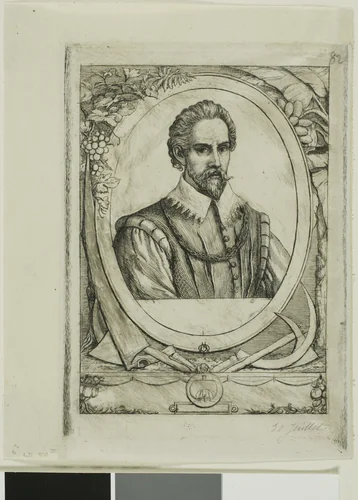 Portrait of René de Laudonnière Sablais (de Burdigale) by Charles Meryon, print, 1861