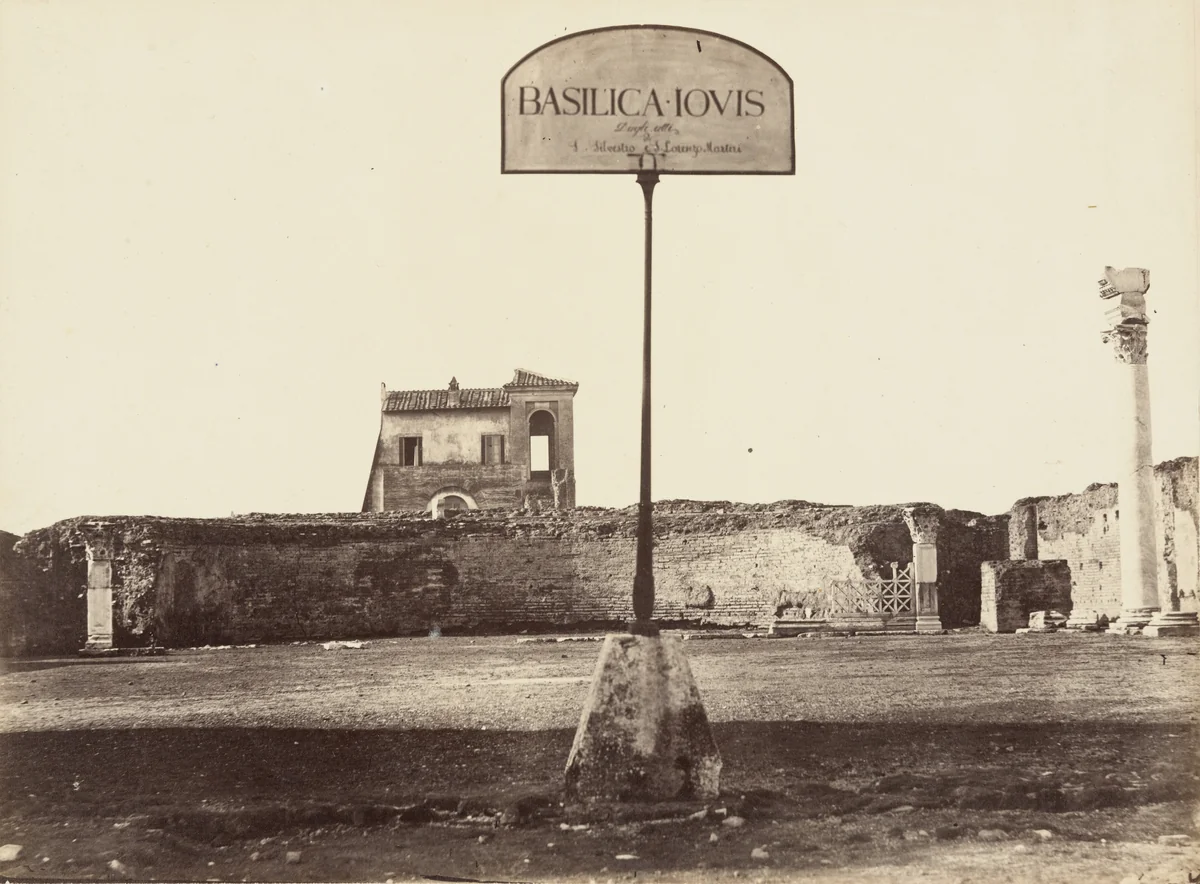 Basilica Iovis by Tommaso Cuccioni, photograph, 1850