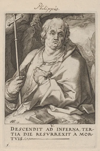 St. Philip, from "Christ, the Apostles and St. Paul with the Creed" by Hendrick Goltzius, print, 1584-1594