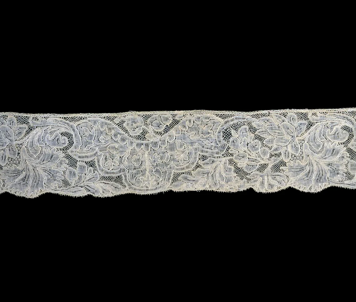 Border by Belgium, Flanders, Mechlin, textile, 1730-1749