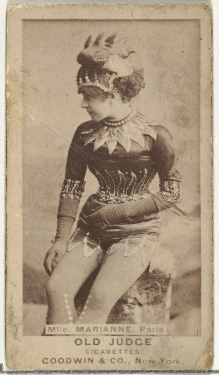 Mlle. Marianne, Paris, from the Actors and Actresses series (N171) for Old Judge Cigarettes by Goodwin & Company, photograph, 1886-1890