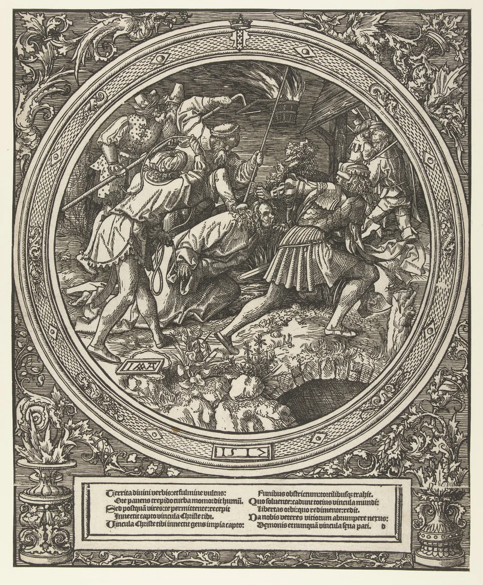 De gevangenneming van Christus by Unknown, print, 1517