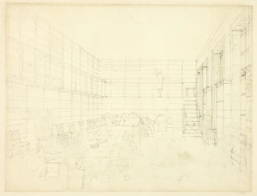 Study for Royal Institution, Albemarle Street, from Microcosm of London by Augustus Charles Pugin
Thomas Rowlandson, drawing, 1807-1809