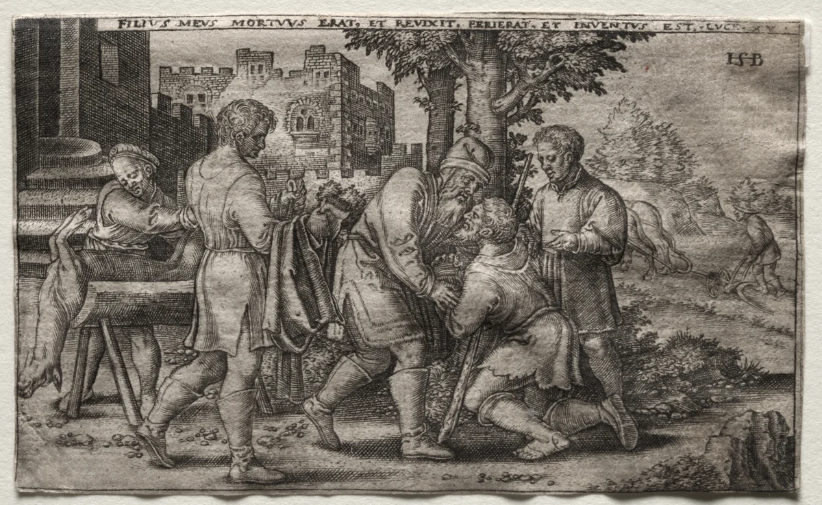 The Return of the Prodigal Son by Unknown, print, 1500-1600
