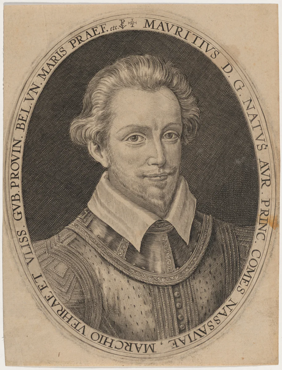 Maurice of Nassau, Prince of Orange by Crispijn van de Passe I, print, 1565-1637
