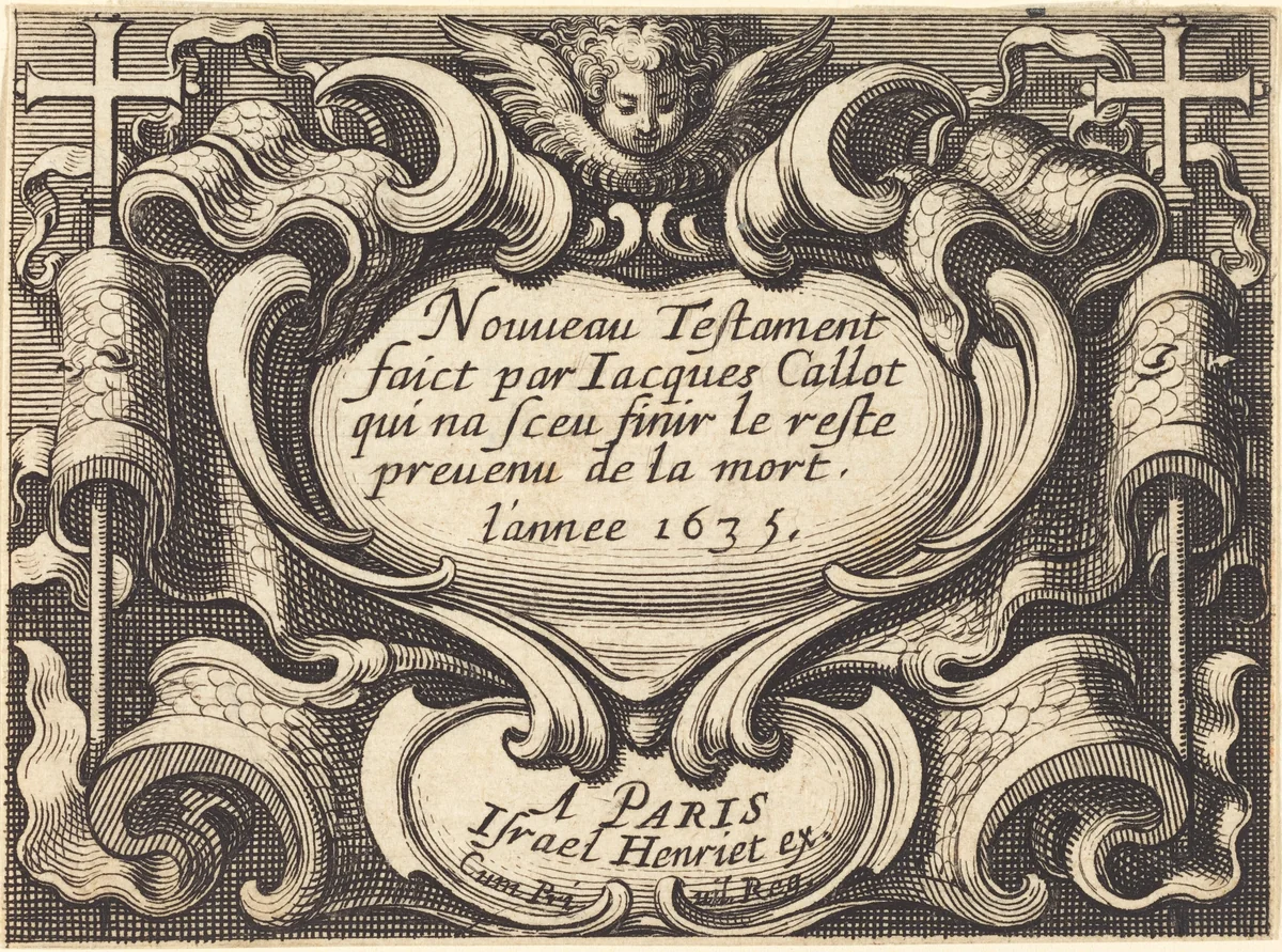 Frontispiece for Callot's "The New Testament" by Abraham Bosse, print, 1635