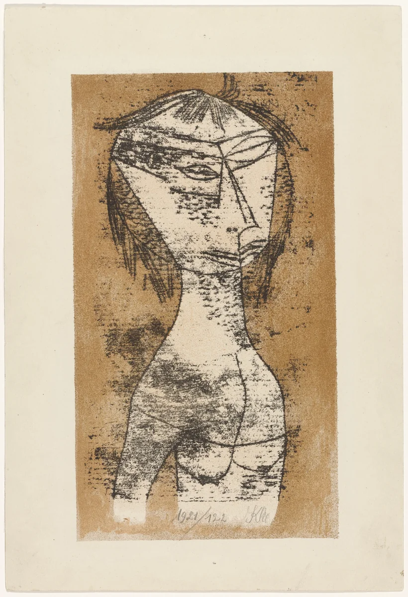 Saint of the Inner Light (Die Heilige vom innern Licht) from the portfolio New European Graphics, 1st Portfolio: Masters of the State Bauhaus, Weimar (Neue europäische Graphik, 1. Mappe: Meister des Staatlichen Bauhauses in Weimar), 1921 by Paul Klee, print, 1921